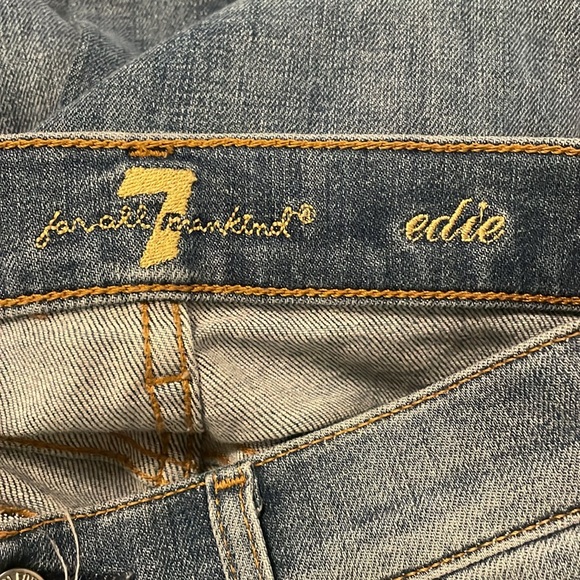 7 For All Mankind Womens Edie Jean with Frayed Hem - Picture 9 of 11